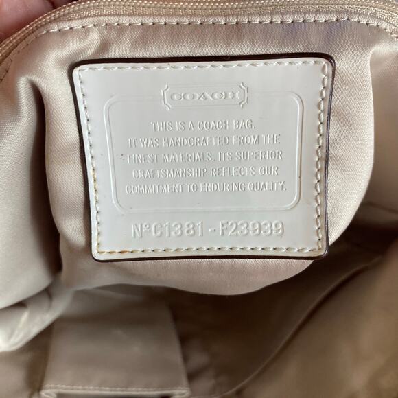 Coach Y2K Daisy Kaleidoscope Print Emma Tote Bag Pink White Large Shoulder Bag - Picture 7 of 16